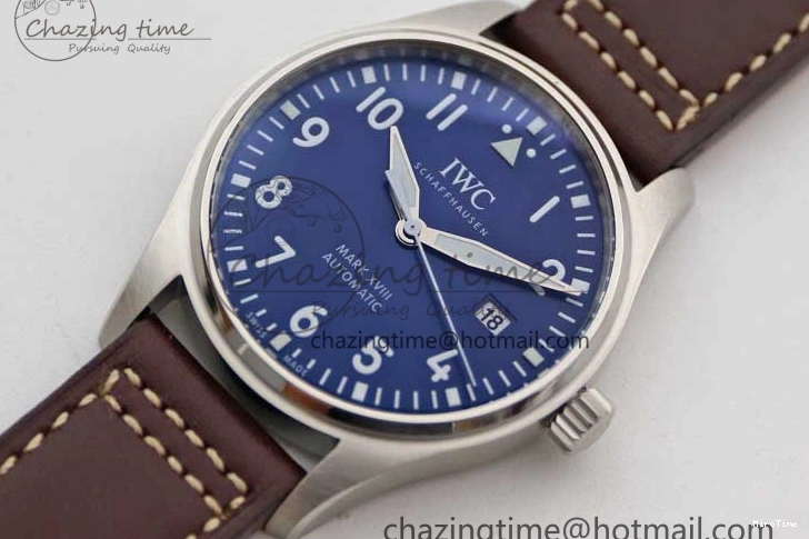 MIROTIME 0416 Mark XVIII IW327010 SS M+F 1:1 Best Edition Blue Dial on Brown Leather Strap A Resilient 7051